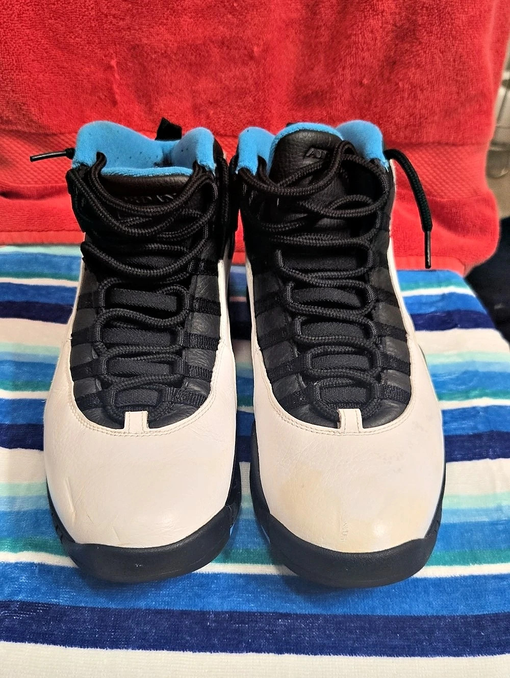 Jordan Air Jordan 10 Retro 'Powder Blue' Sneakers White & Black